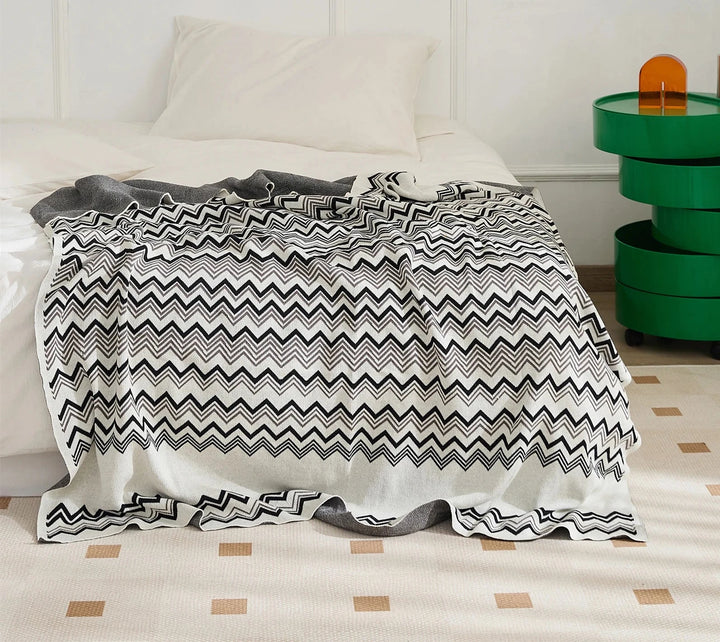 Wave Stripe Blanket + Pillows