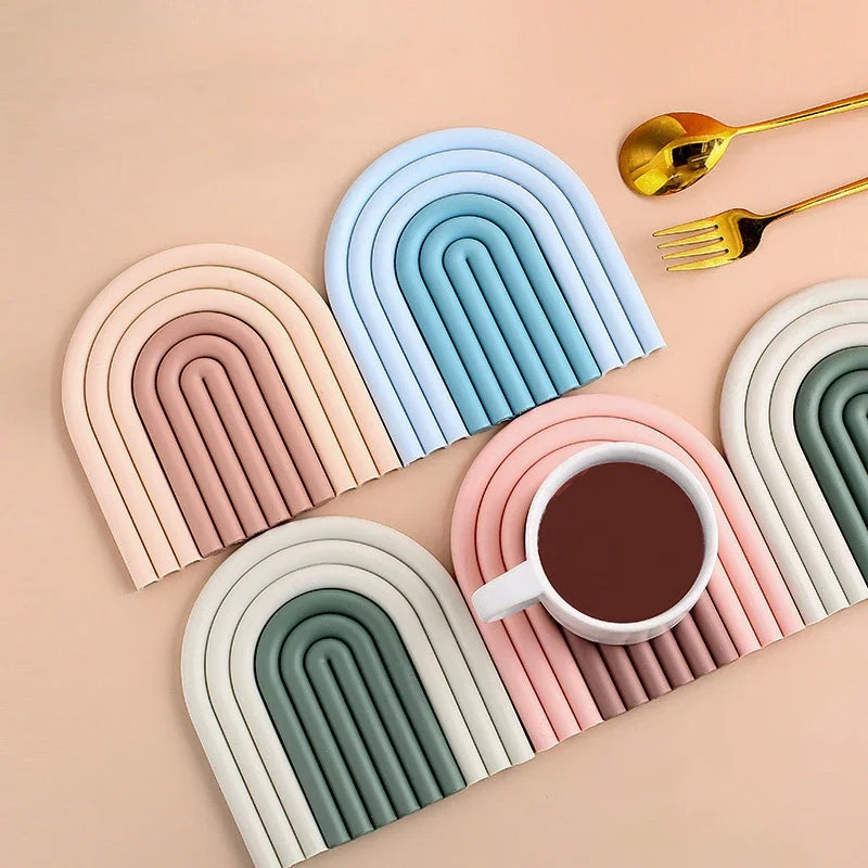 Rainbow Layered Coasters