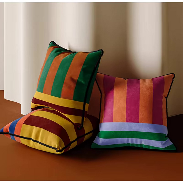 Multi Colored Retro Pillow Covers