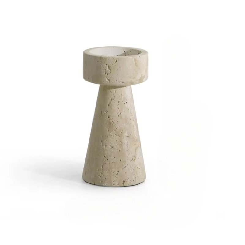 Travertine Stone Candle Holder