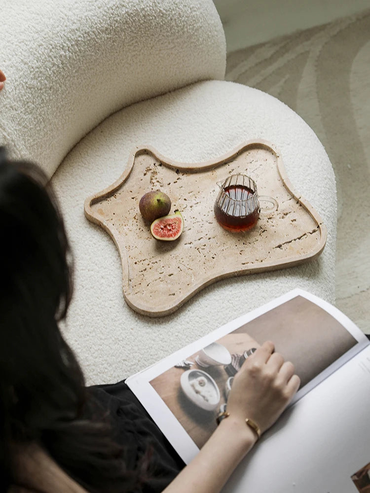 Irregular Travertine Stone Trays