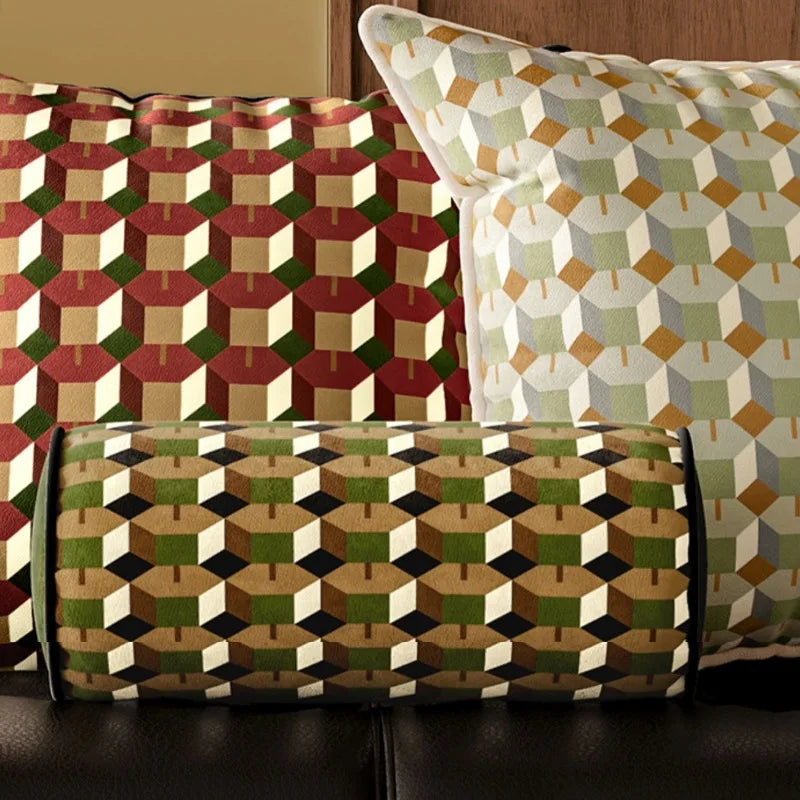 Retro Geometric Pattern Pillow Covers