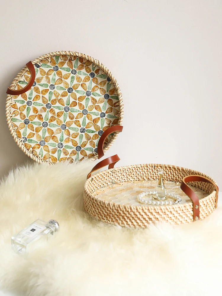 French Inspired Rattan Trays