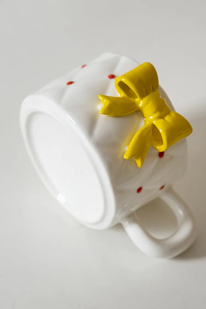 Polka Dot Bow Mugs