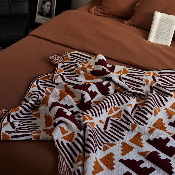 Rustic Geometric Pattern Blanket