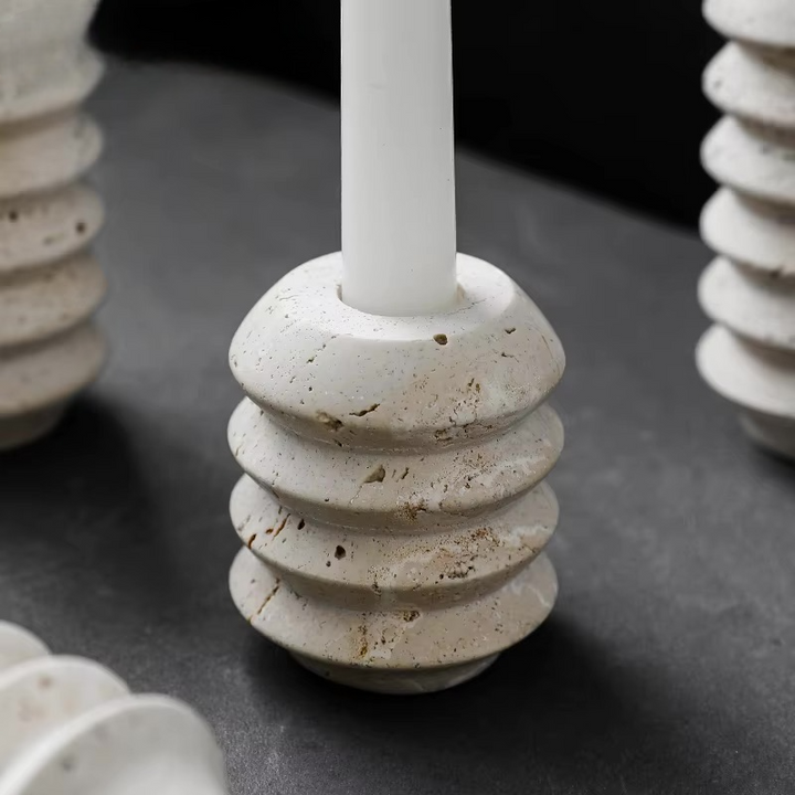 Wabi-Sabi Stone Candle Holders