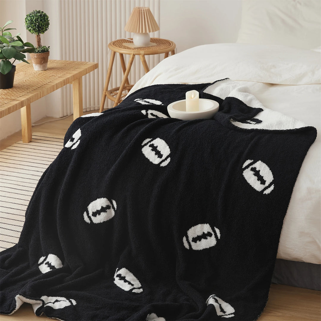 Football Print Blanket | Football Pattern Blanket | itsdecorszn