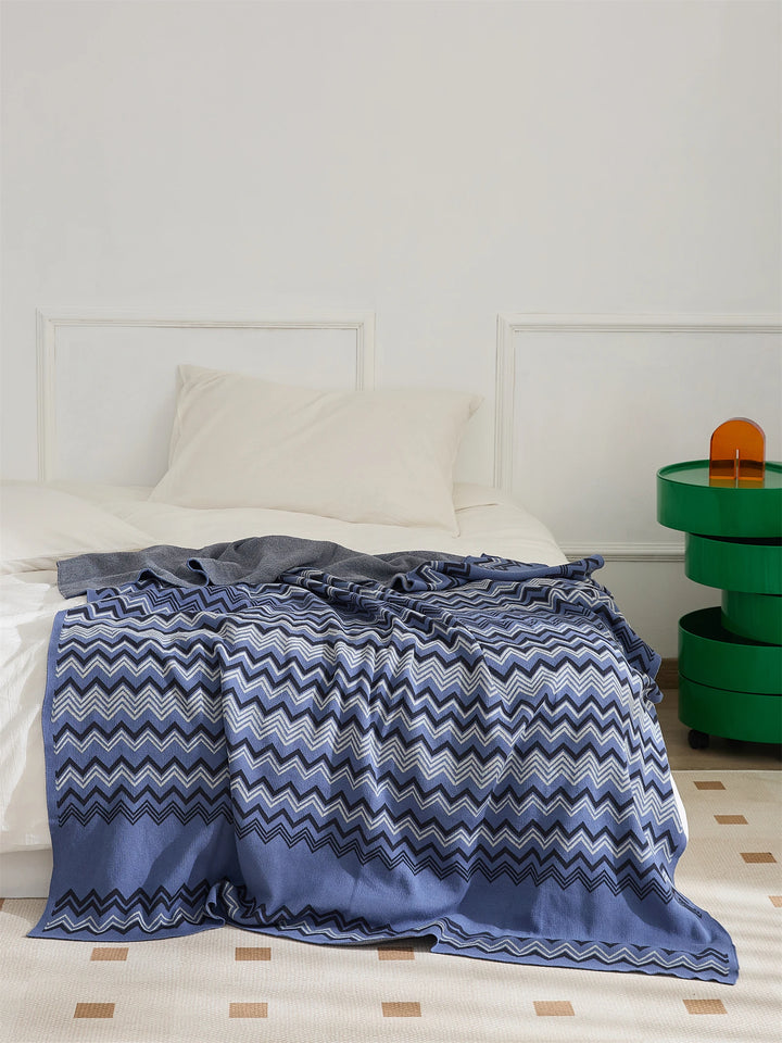 Wave Stripe Blanket + Pillows