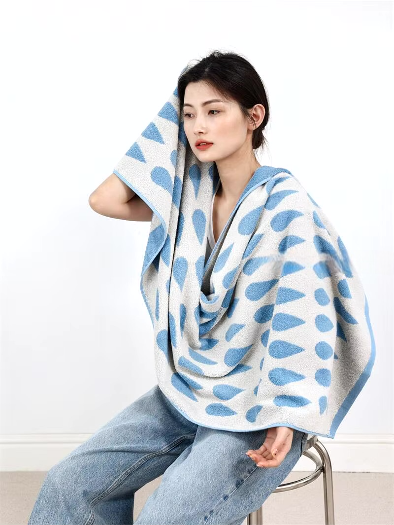 Blue Raindrop Towels