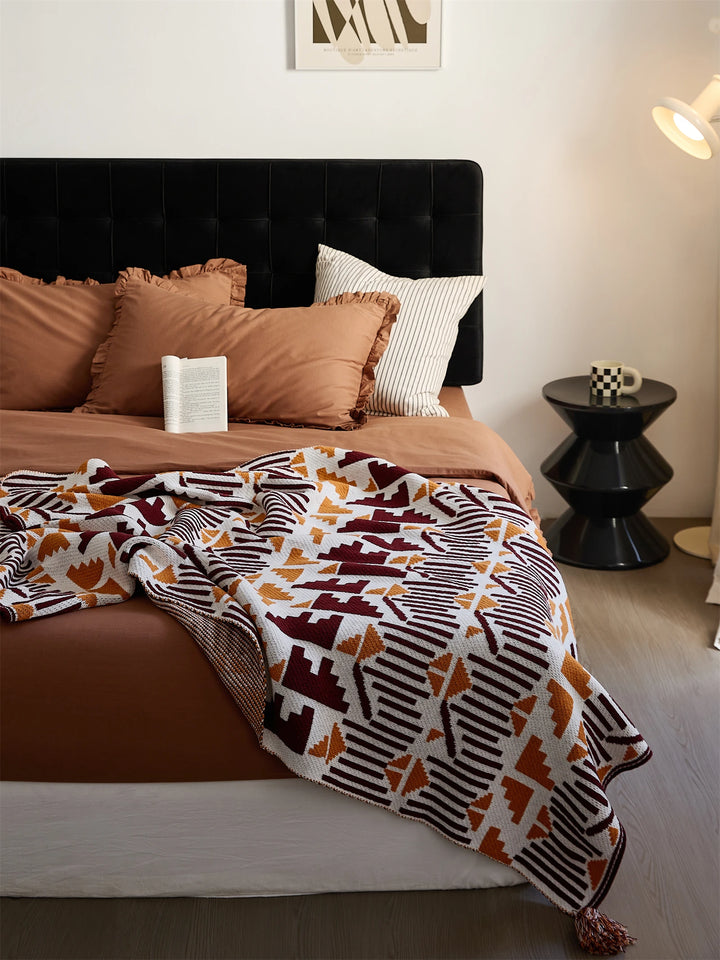 Rustic Geometric Pattern Blanket