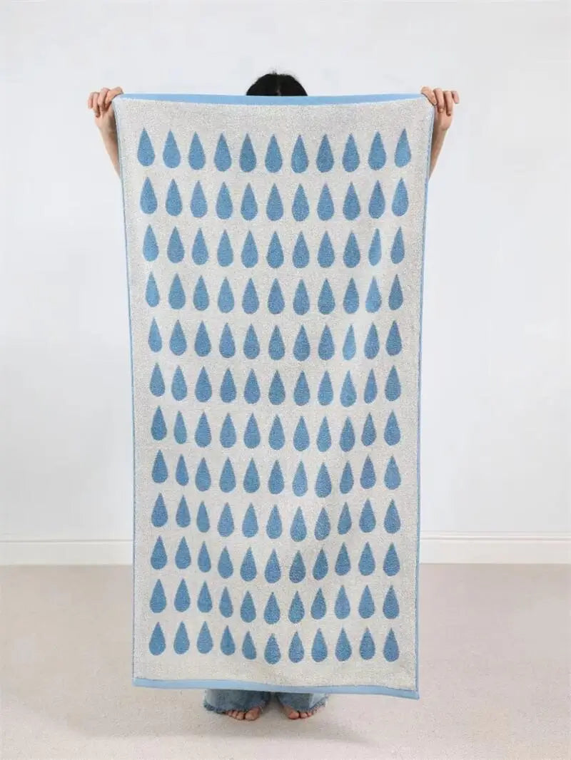 Blue Raindrop Towels