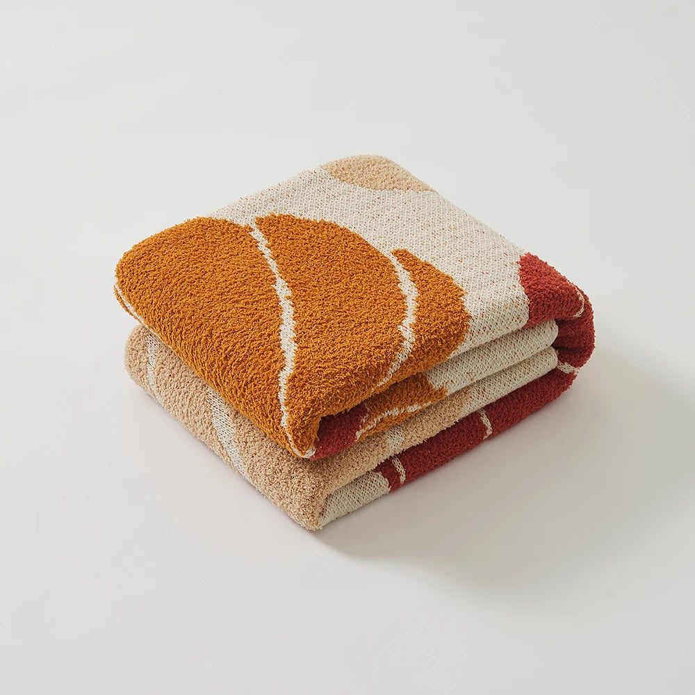 Orange Pumpkin Throw Blanket