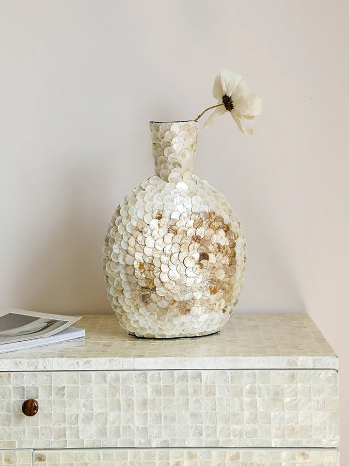 Golden Shell Art Vase