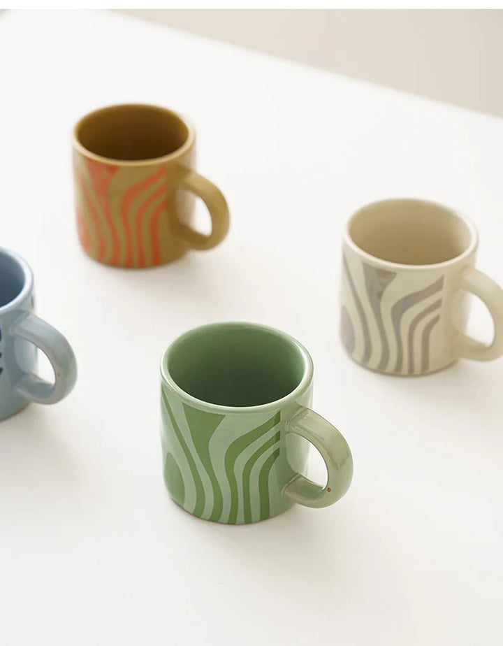 Geometric Art Stripe Mugs