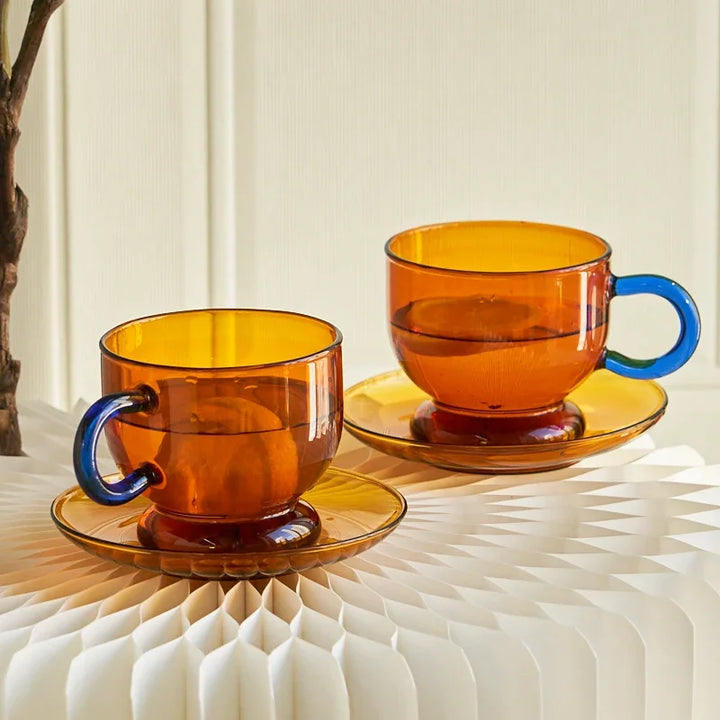 Colorful Mug & Saucer Set