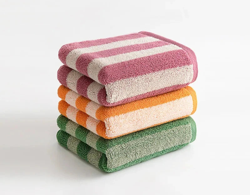 Striped Face Towel Set