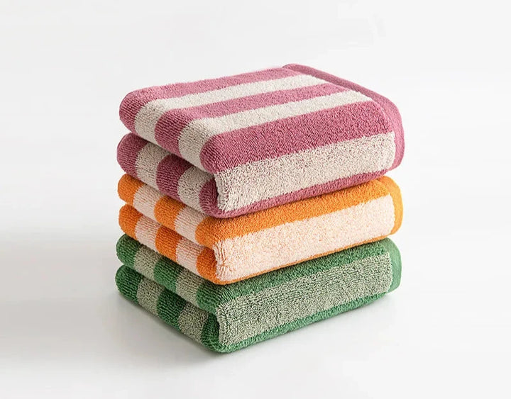 Striped Face Towel Set