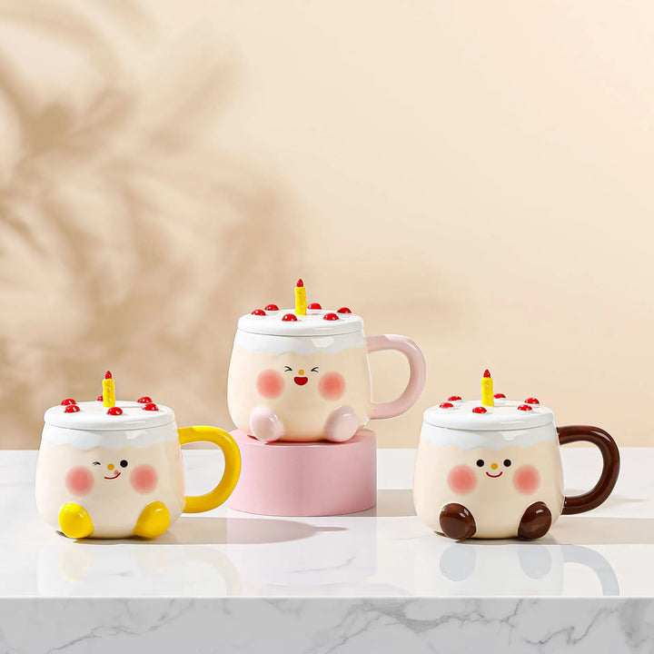 Candle Cake Mug with Cover