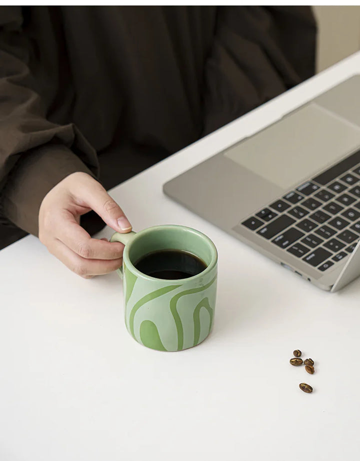 Geometric Art Stripe Mugs