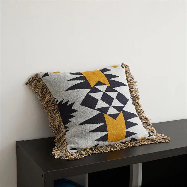 Bohemian Fringe Pillow Cover