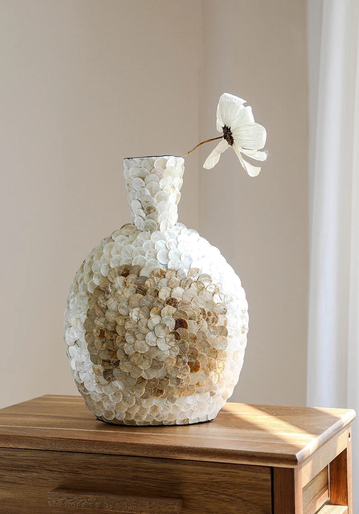 Golden Shell Art Vase