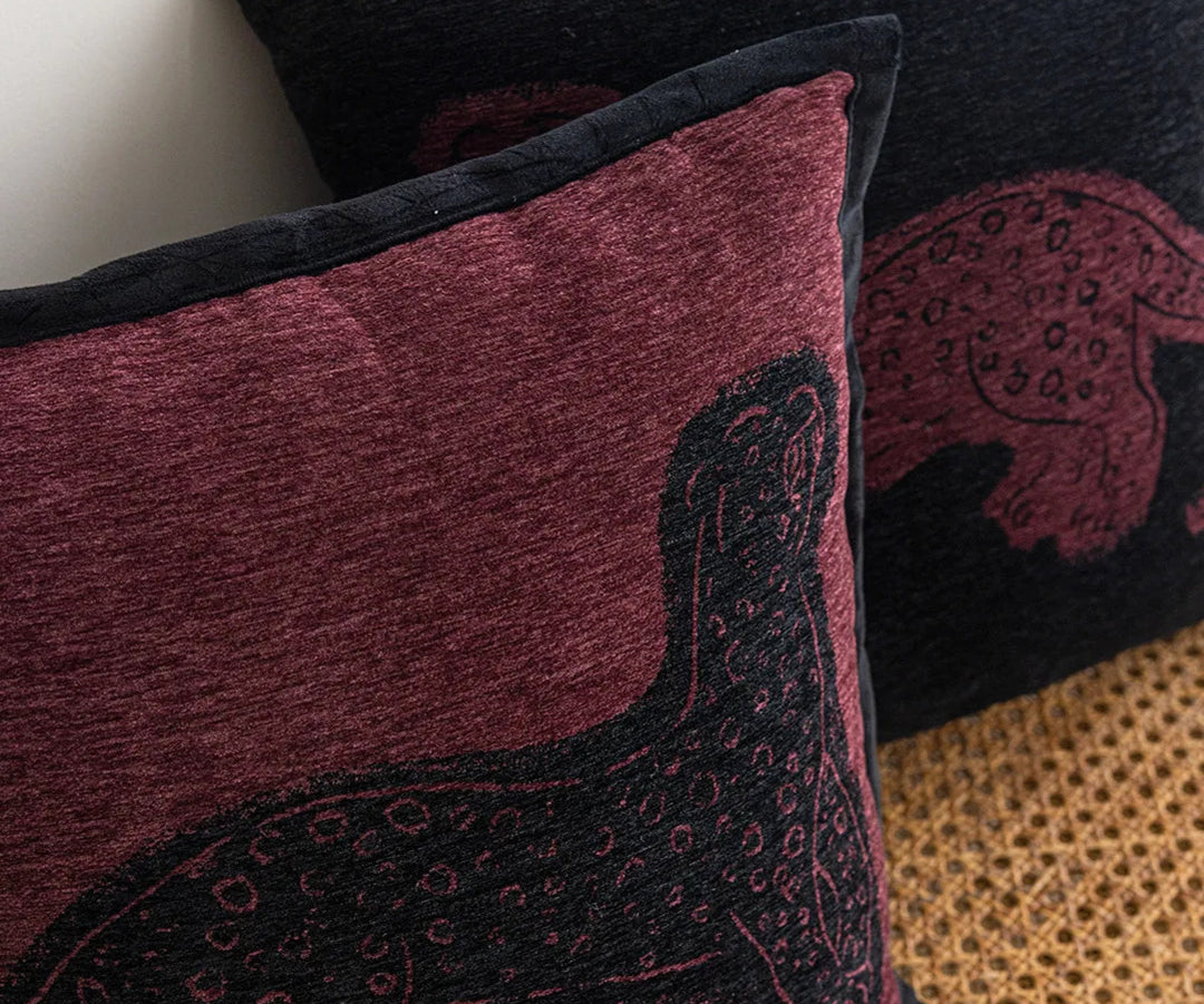 Retro Black & Purple Pillow Covers