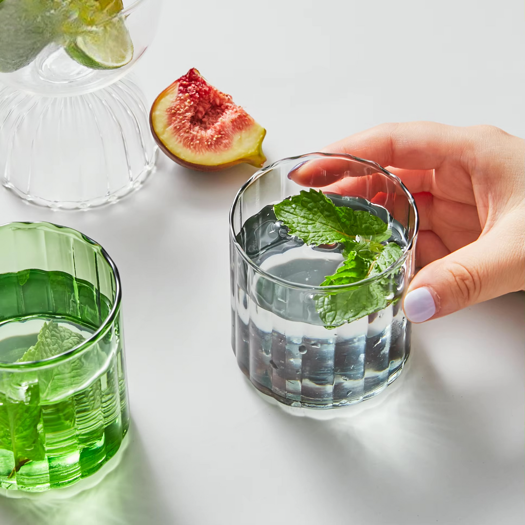 Striped Colorful Drinkware Set