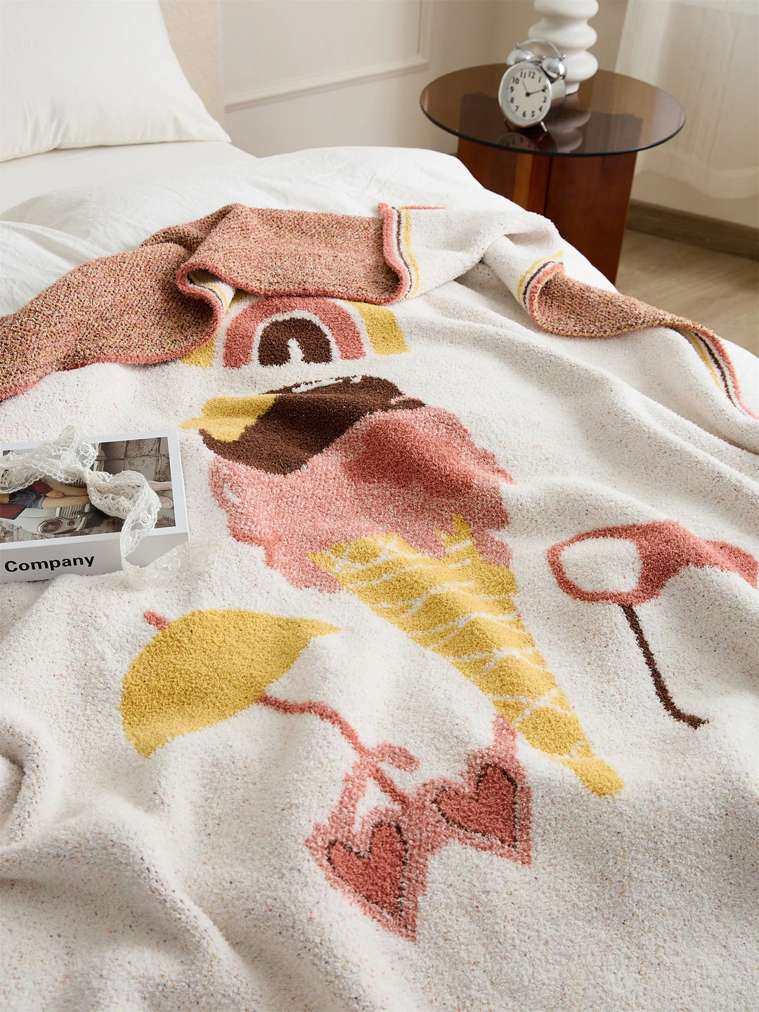 Kawaii Ice Cream Throw Blanket