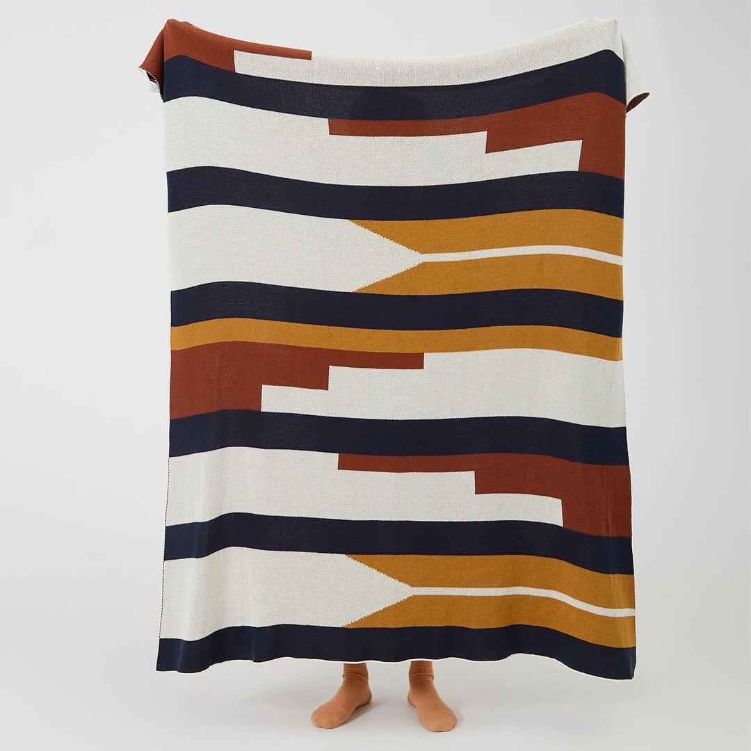 Modern Ethnic Stripe Blanket