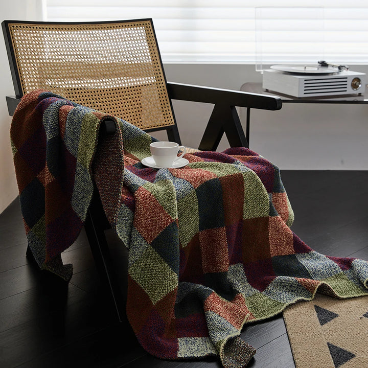 Vintage Buffalo Grid Throw Blanket