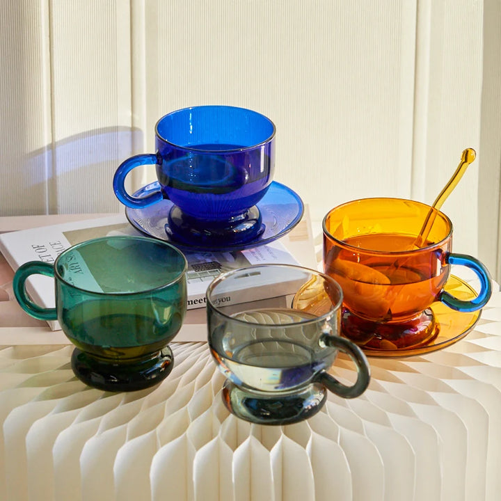 Colorful Mug & Saucer Set