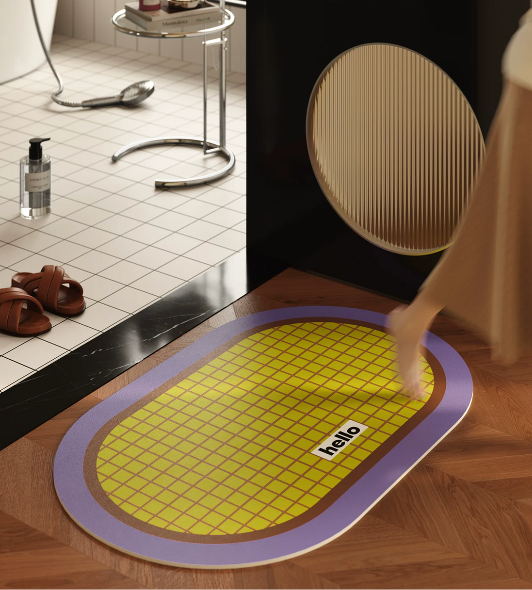 Hello Grid Combo Bathroom Mat