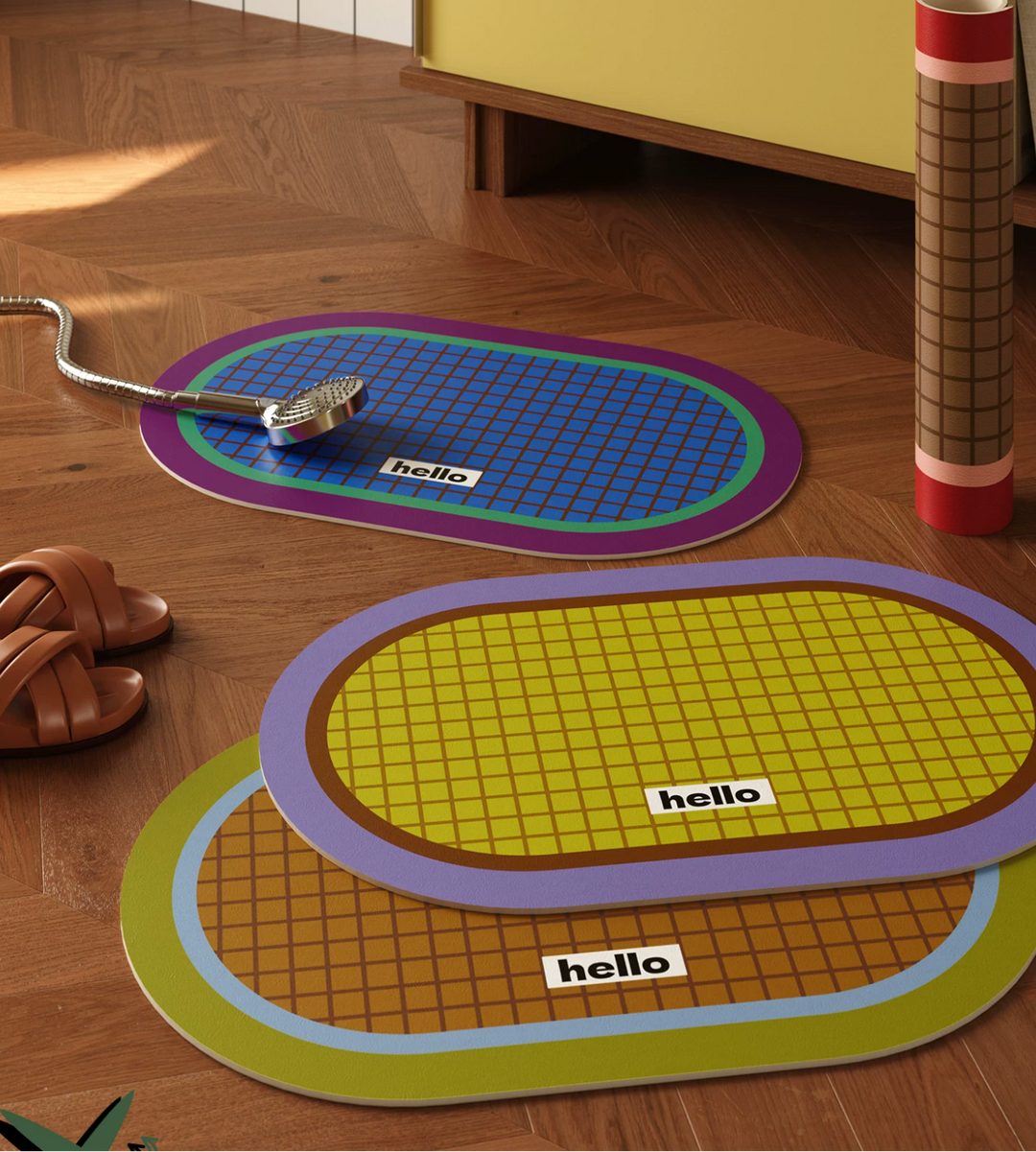 Hello Grid Combo Bathroom Mat