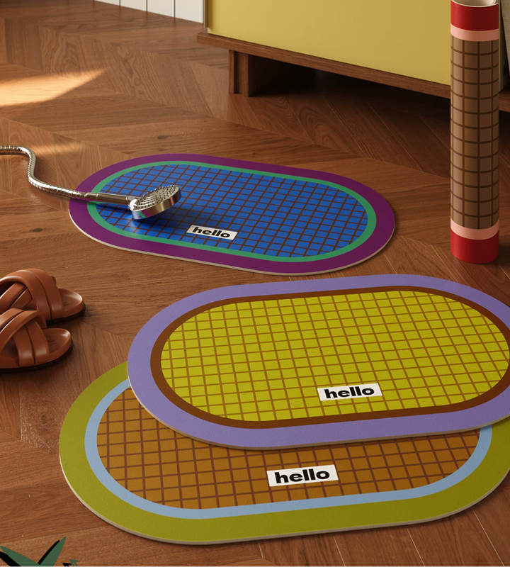 Hello Grid Combo Bathroom Mat