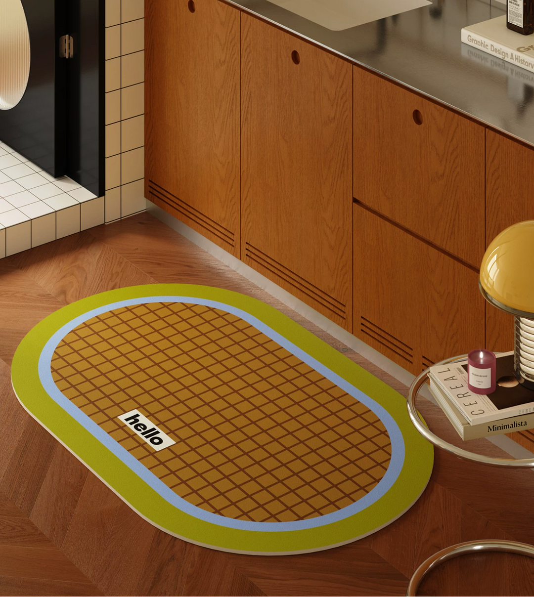 Hello Grid Combo Bathroom Mat