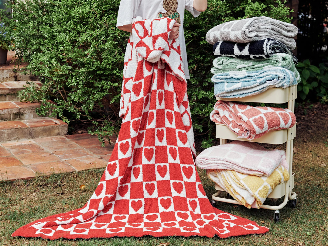 Heart Checkerboard Blanket