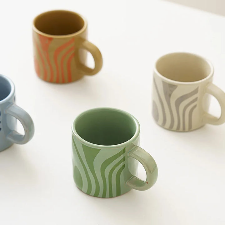 Geometric Art Stripe Mugs