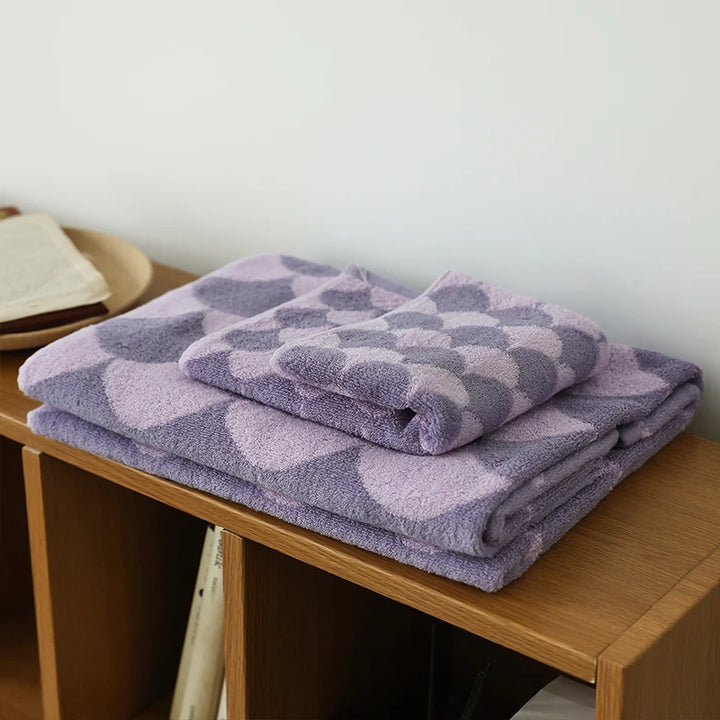 Fish Scale Pattern Towels