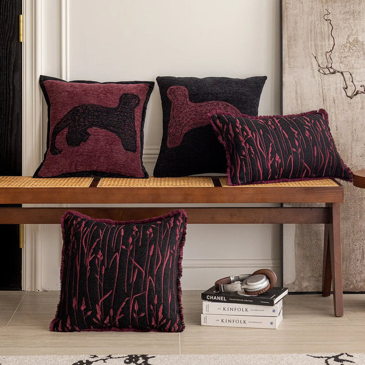 Retro Black & Purple Pillow Covers