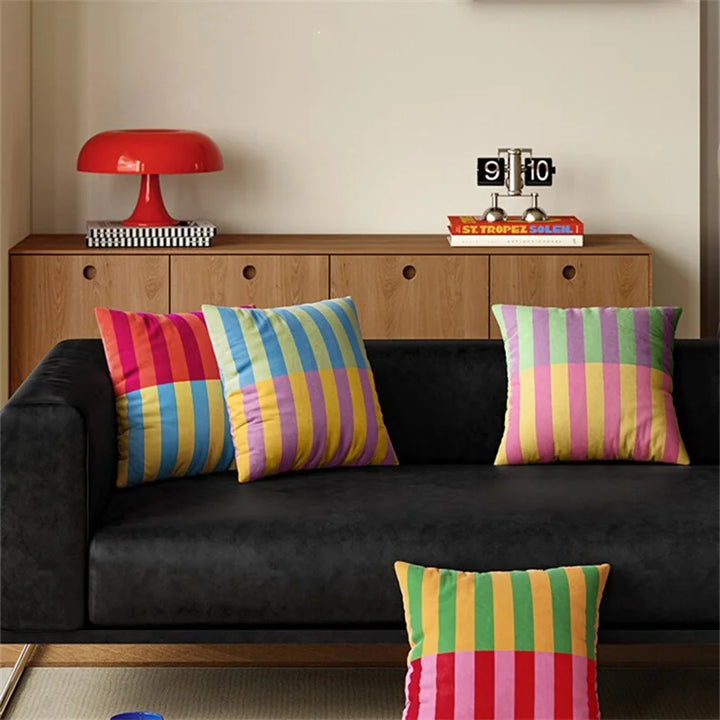 Colorful Hippie Stripe Pillow Covers