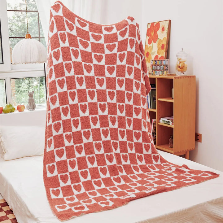 Heart Checkerboard Blanket