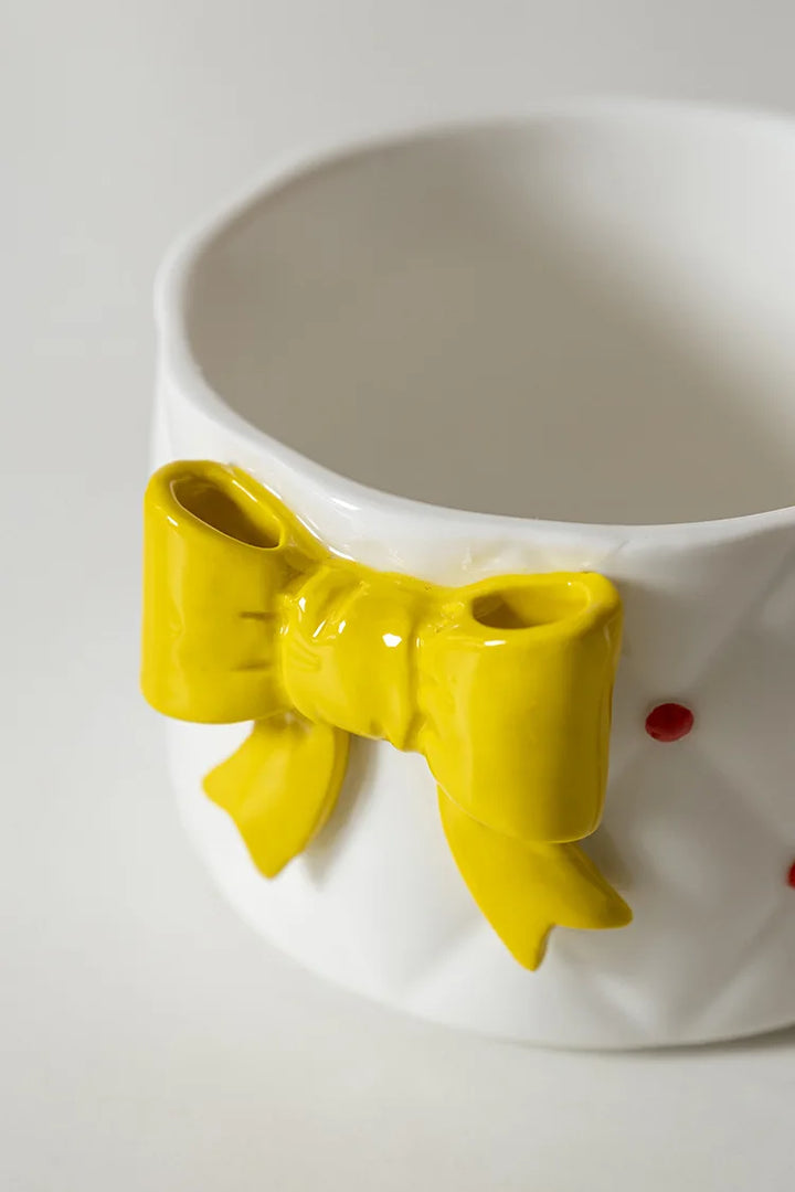 Polka Dot Bow Mugs