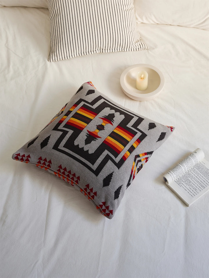 Ethnic Knitted Pillow Cover