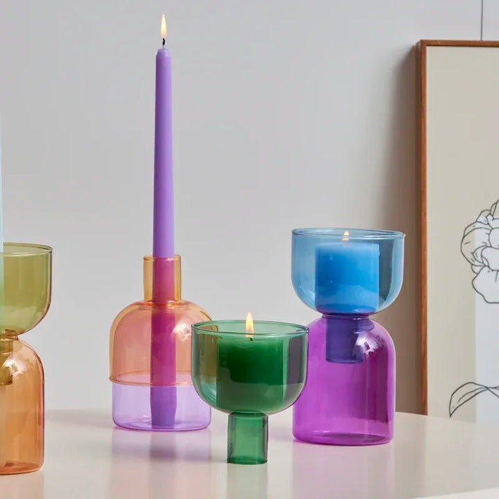 Glass Candle & Flower Vase Sets