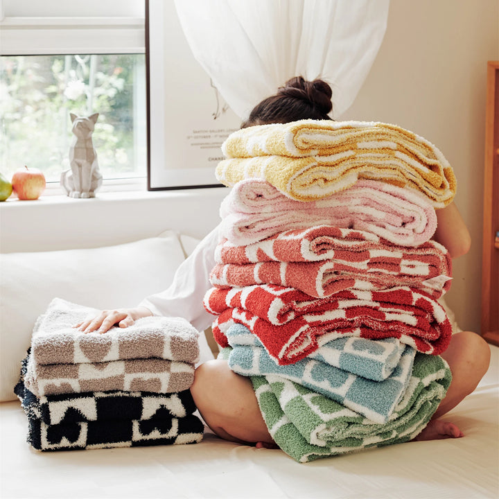 Heart Checkerboard Blanket