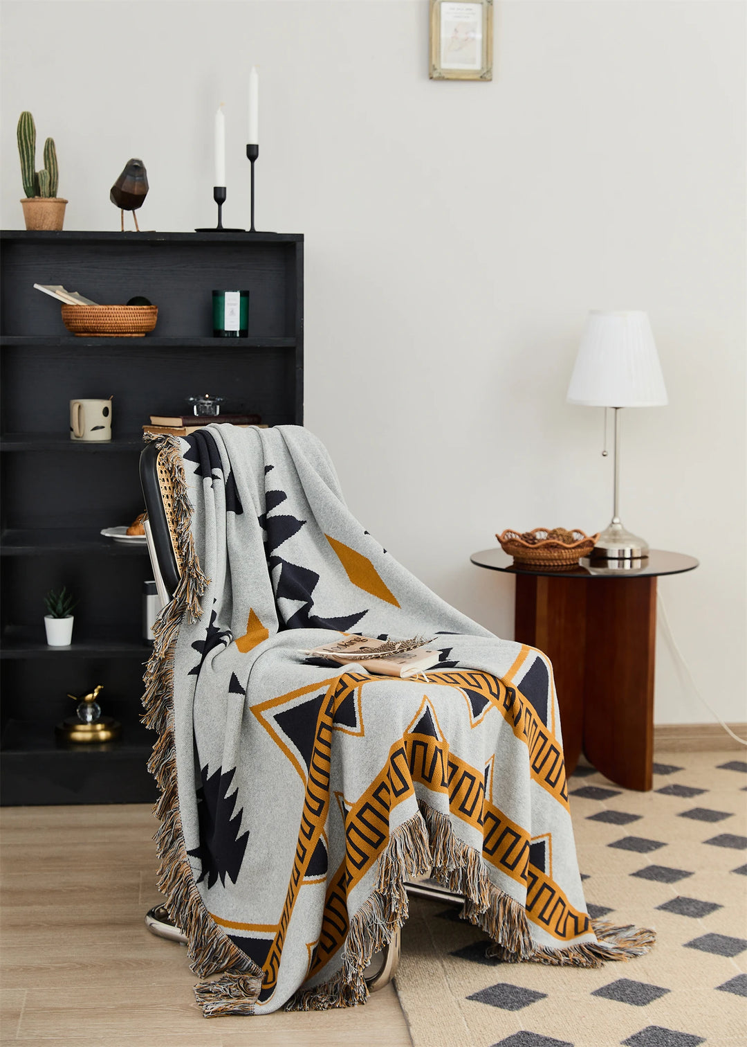 Bohemian Fringe Pattern Blanket