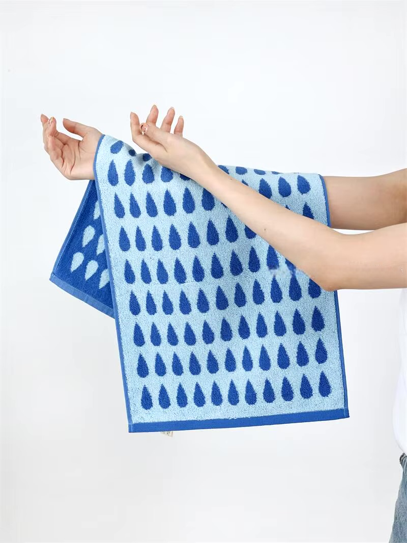 Blue Raindrop Towels