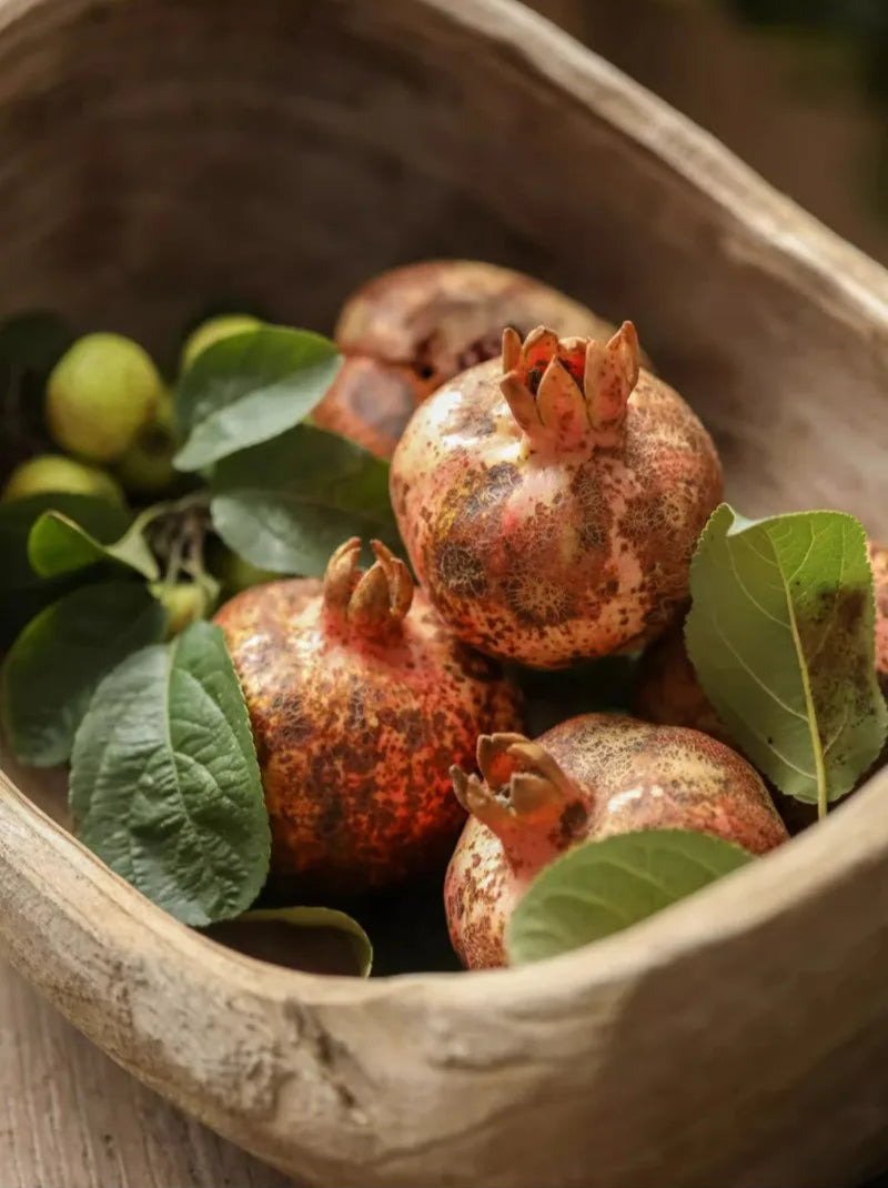 Wooden Ship-Shaped Fruit Bowl