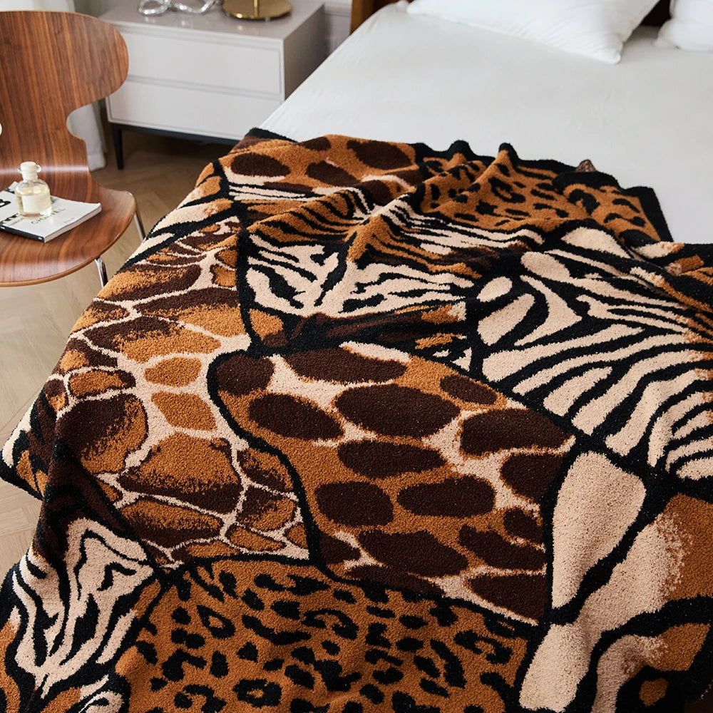 Wild Animal Print Throw Blanket