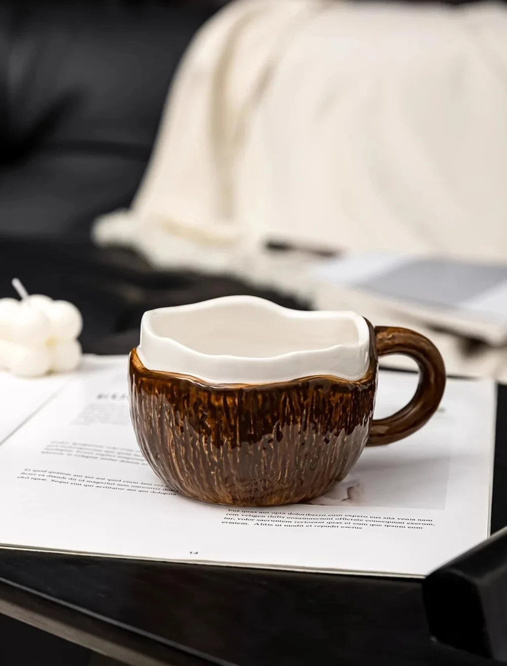 Brown Coconut Mug